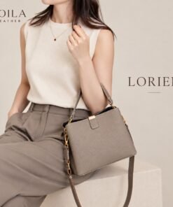 Handbag Selempang Kulit Asli Lorien Taupe