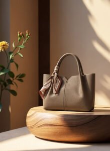 Tas Selempang Kulit Asli Voila Dahlia Taupe